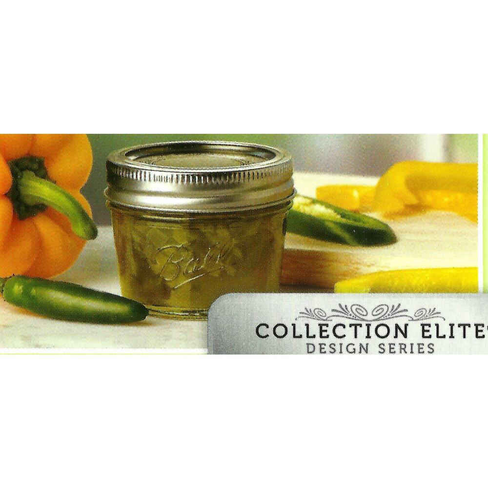 Ball Mason Canning Jam Salsa Storage Glass Jars 4 oz 4-pack Collection Elite